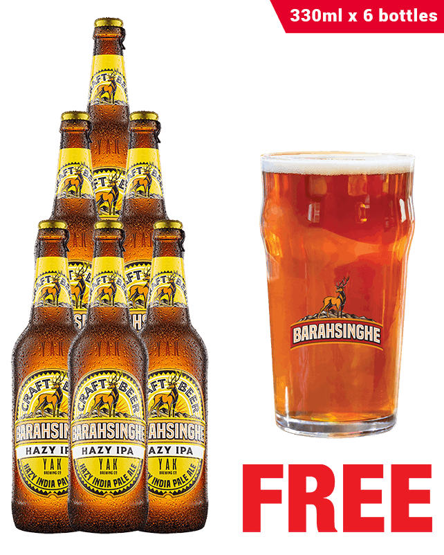 Barahsinghe Hazy IPA 330ML x 6 Bottles + 1 Glass Free