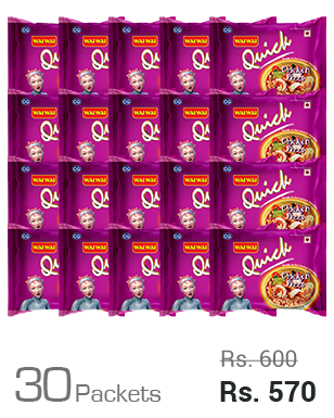 Wai Wai Quick Chicken Pizza Instant Noodles 60G x 30 Packets