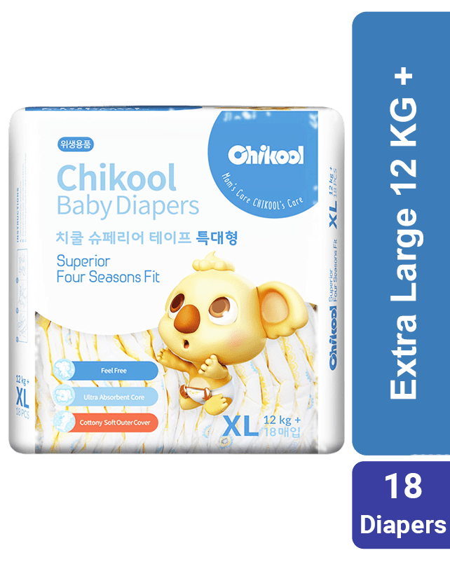 Chikool Superior Baby Tape Diaper XL 18's Chikool Superior Baby Tape Diaper XL 18's