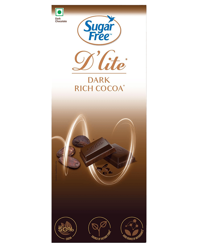 Sugar Free D'Lite Rich Cocoa 50% Dark Chocolate 80G
