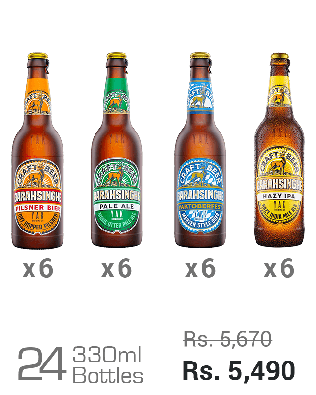 Barahsinghe Craft 330ML Assorted - Pilsner, Pale Ale, Yaktoberfest, Hazy IPA Barahsinghe Craft 330ML Assorted - Pilsner, Pale Ale, Yaktoberfest, Hazy IPA