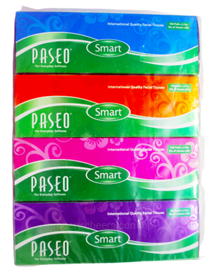 Paseo Smart Facial Tissue 2Ply 100 Pulls (4 Pack) Paseo Smart Facial Tissue 2Ply 100 Pulls (4 Pack)