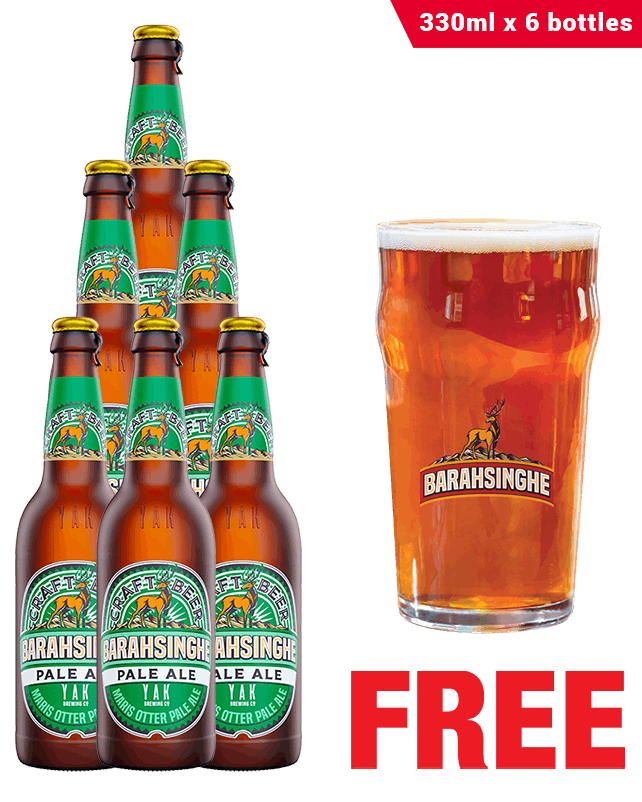 Barahsinghe Pale Ale 330ML x 6 Bottles + 1 Glass Free