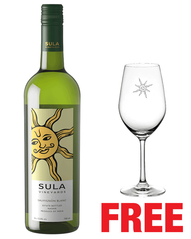 Sula Sauvignon Blanc 750ML + 1 Wine Glass Free