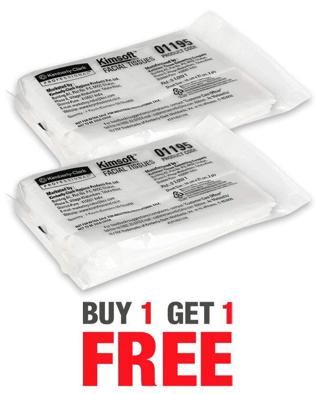 Kimberly Clark Kimsoft Facial Tissues 2Ply 50 Pulls Buy1 Get1 - 01195