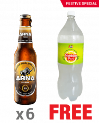 Arna Premium 330ML x 6 Bottles + 1 Life Nimboo Pani 2.25L Free