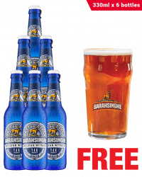 Barahsinghe Belgian Witbier 330ML x 6 Bottles + 1 Glass Free
