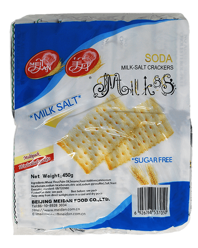 Meidan Milk Salt Sugar Free Soda Crackers 450G (25G x 18's)