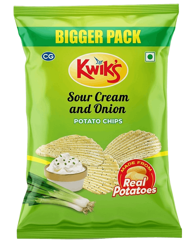 Kwik's Sour Cream and Onion Potato Chips 67G