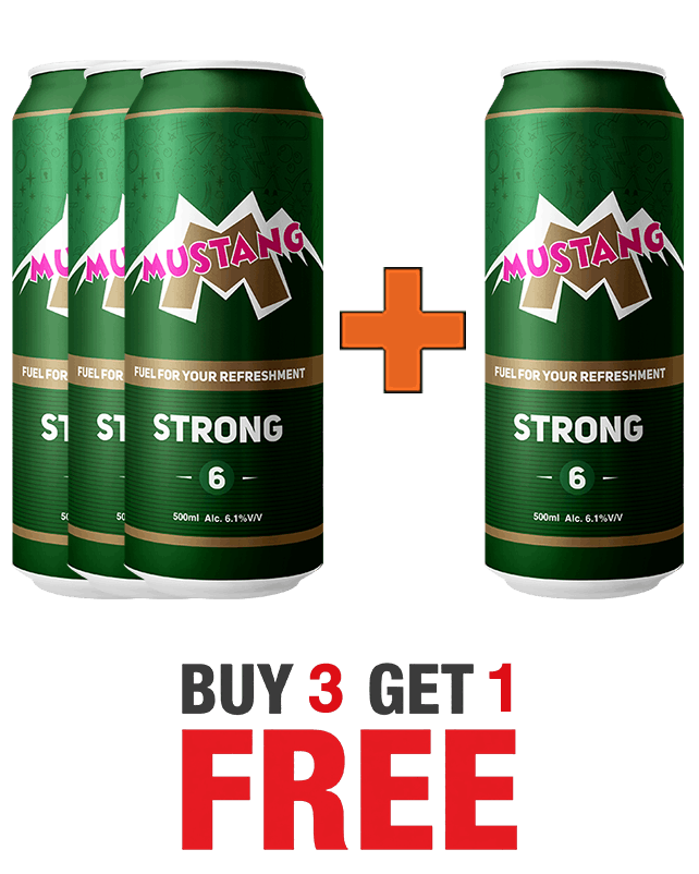 Mustang Strong 6 Can 500ML Buy3 Get1 Free