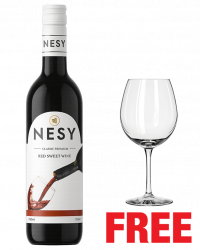 Nesy Classic Premium Sweet Red 750ML + 1 Wine Glass Free