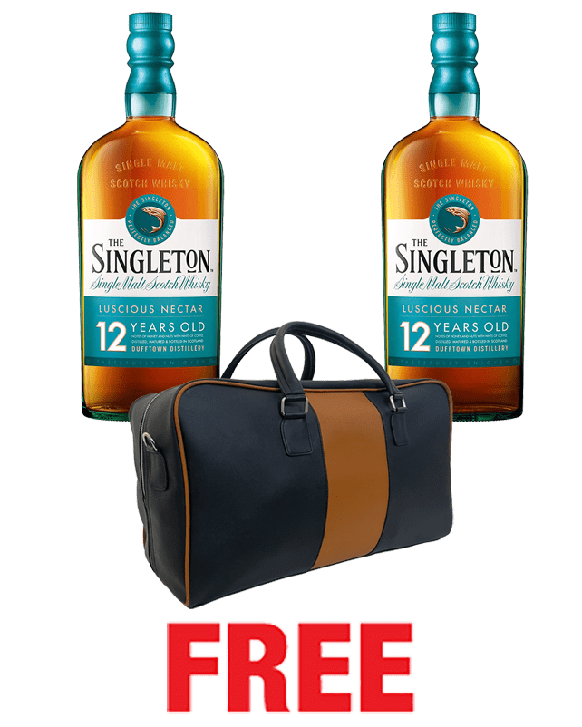 Singleton 12yrs 700ML x 2 Bottles + 1 Duffle Bag Free Singleton 12yrs 700ML x 2 Bottles + 1 Duffle Bag Free