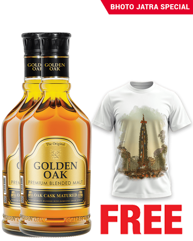 Golden Oak 750ML x 2 Bottles + 1 T-Shirt Free Golden Oak 750ML x 2 Bottles + 1 T-Shirt Free