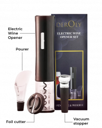 Deroly Electric Wine Cork Opener Set