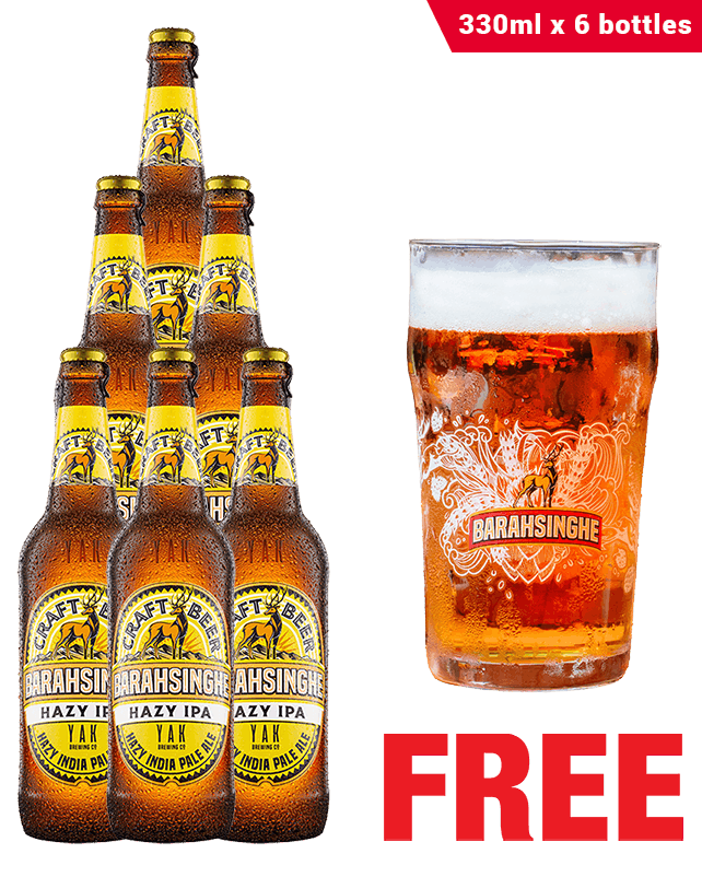 Barahsinghe Hazy IPA 330ML x 6 Bottles + 1 Glass Free