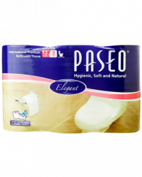 Paseo Elegant Toilet Paper 3Ply 12 Rolls 300's