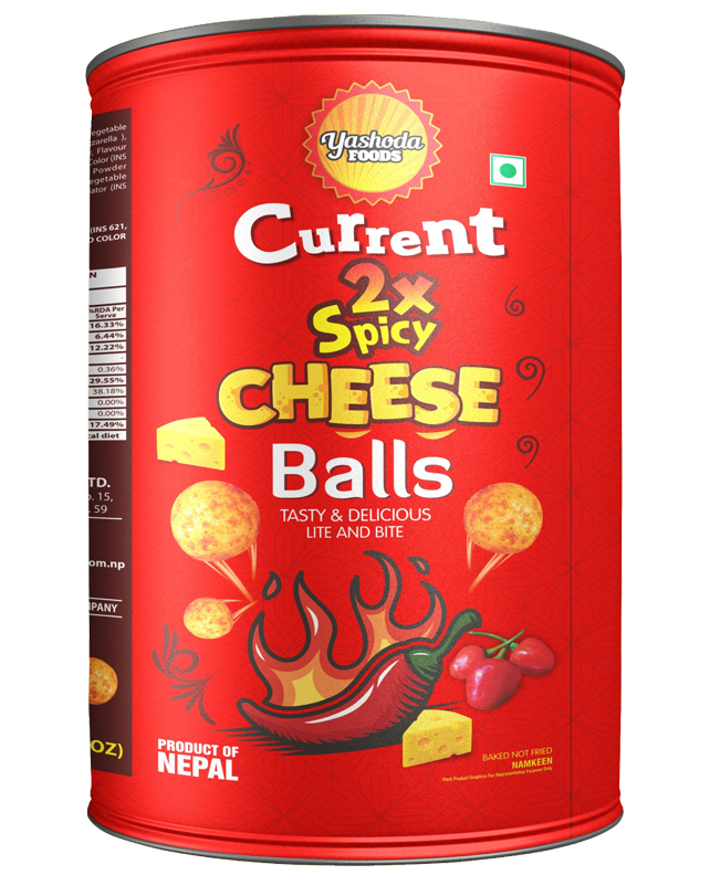 Current 2x Spicy Cheese Balls 125G Can
